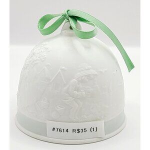 Lladró Summer Bell Ornament 17614 Mint Green Ribbon Porcelain Vtg 1992 In Box